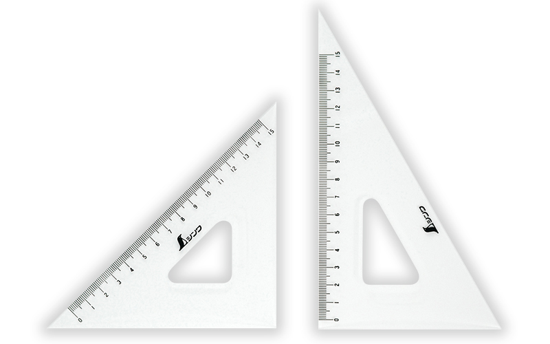 取扱商品情報　2枚組　シンワ測定㈱　三角定規　ｱｸﾘﾙ30cm　ｼﾝﾜ