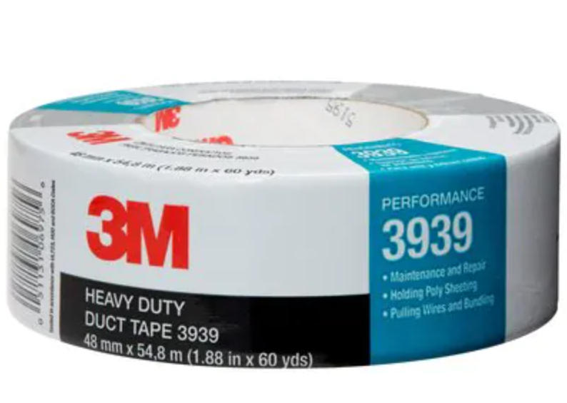 3M -(3) HEAVY Duty Duct Tape 3939 48mm x 54.8m (1.88in x 180 Yds
