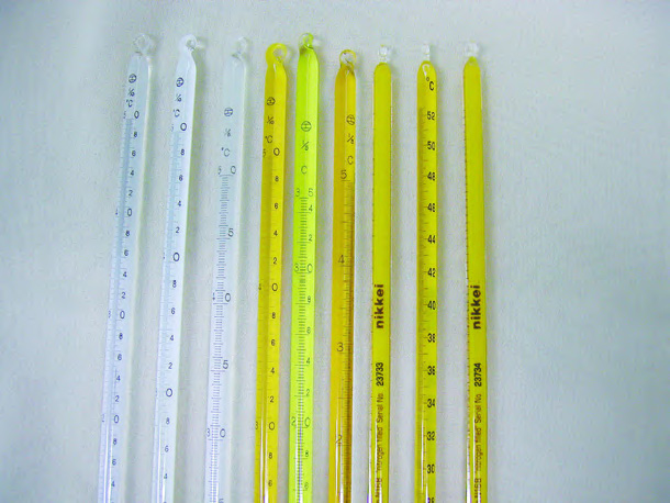 取扱商品情報 水銀棒状温度計 45cm 日本計量器工業㈱ ﾆｯｹｲ